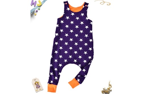 Buy Age 2-3 Harem Romper Violet Stars now using this page